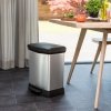 Kosz na śmieci Deco Bin 30L srebrny Keter www.swiatkoszy.eu